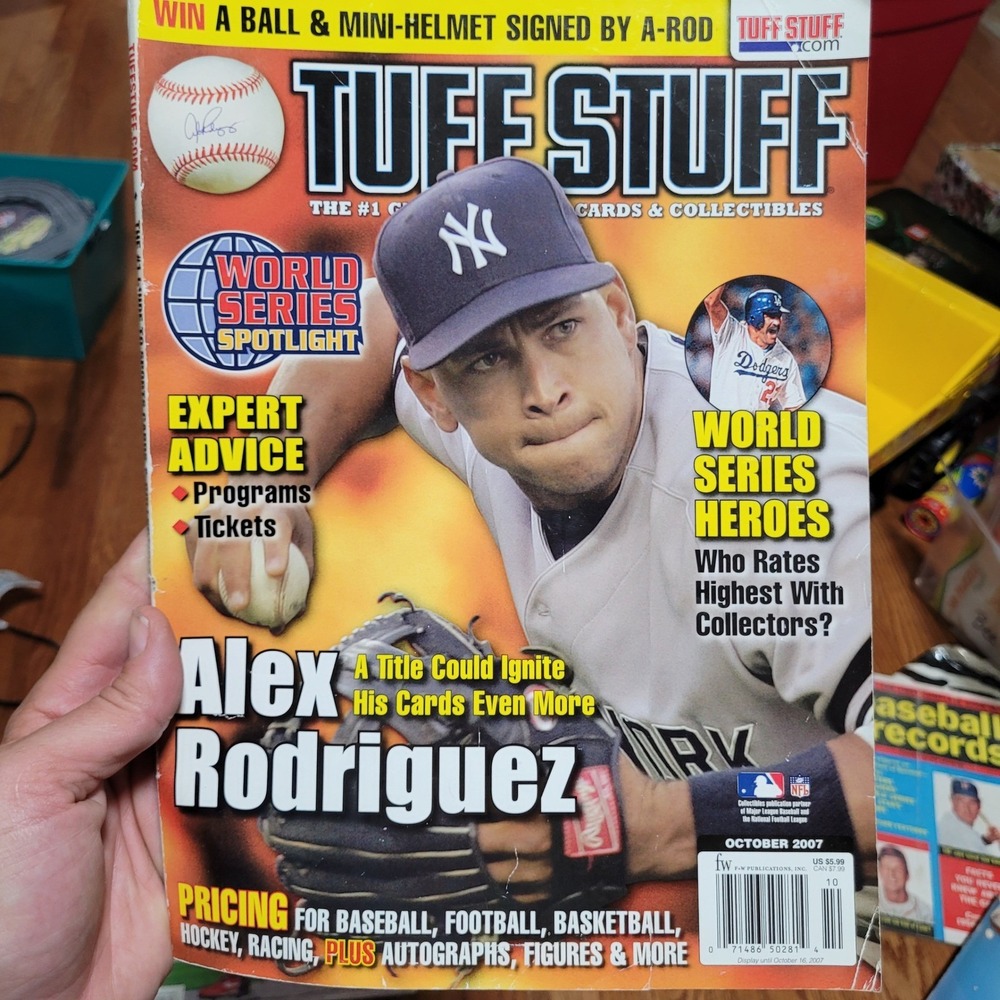 Tuff Stuff Magazine October 2007 Alex Rodriguez World Series‎ Baseball vintage